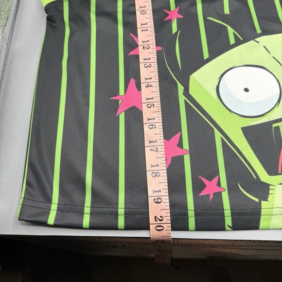 Invader Zim GIR Screaming Striped Juniors Jersey Tank Top MEDIUM New - Picture 7 of 11
